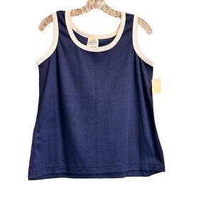 Vintage Newport Sportswear Sleeveless Racerback Tank Women's Large Blue